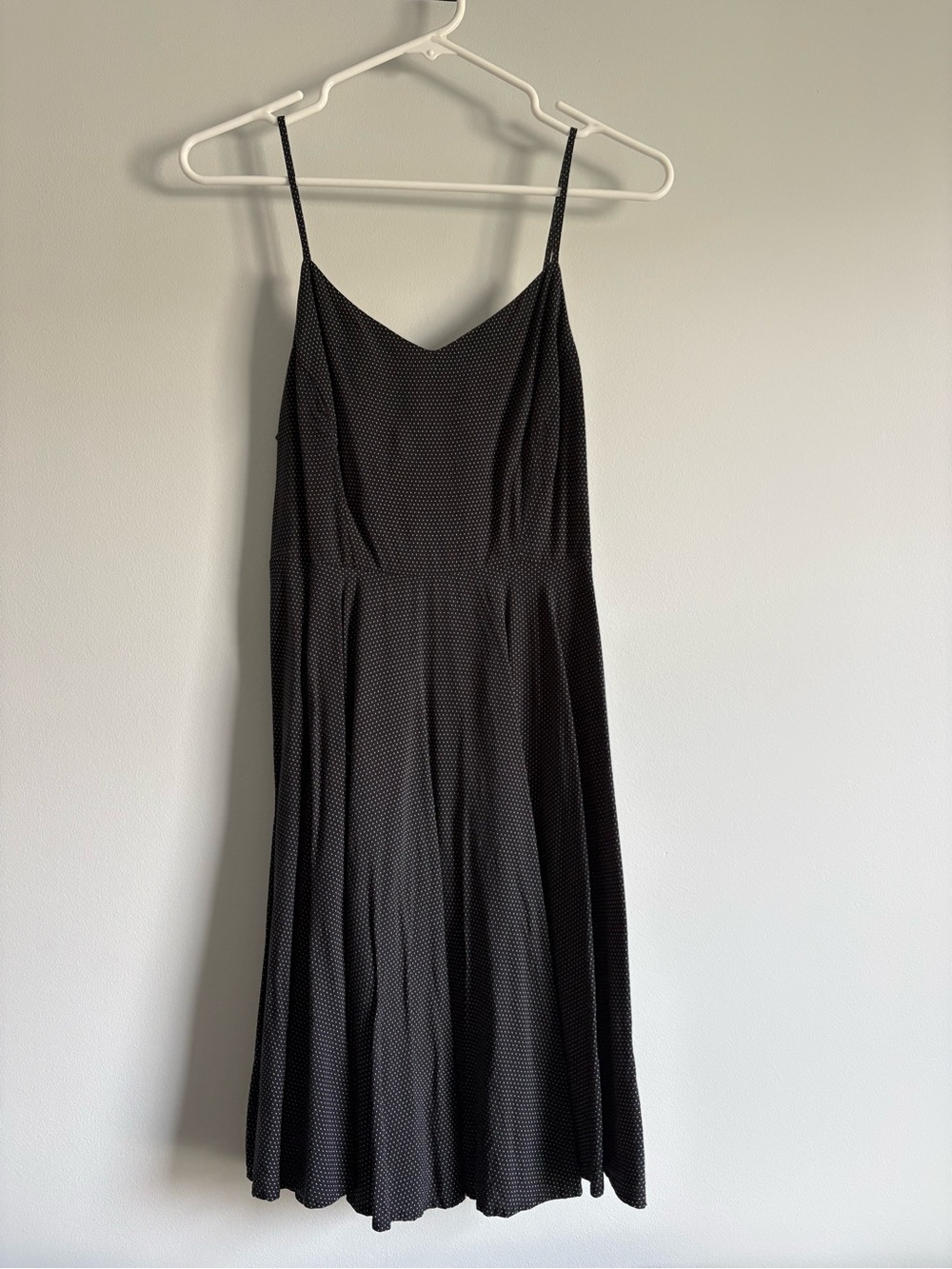 Old Navy Black Polka Dot Slip Midi Dress